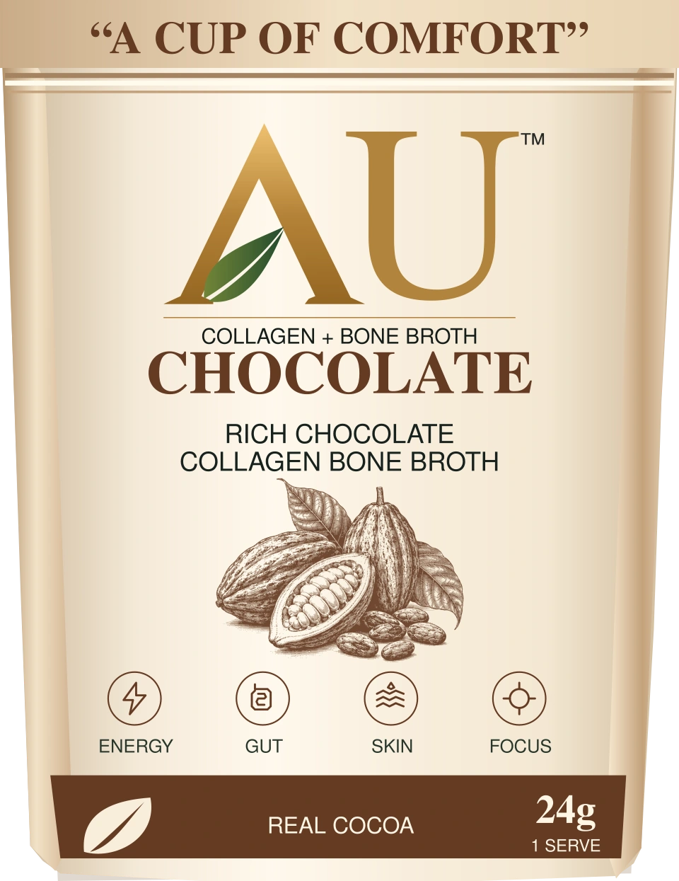 Chocolate AU Collagen + Bone Broth pouch