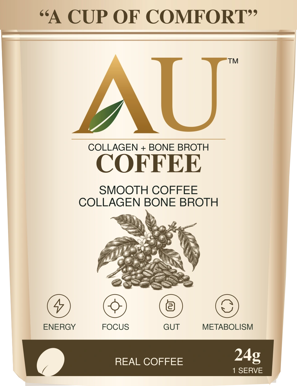 Coffee AU Collagen + Bone Broth pouch