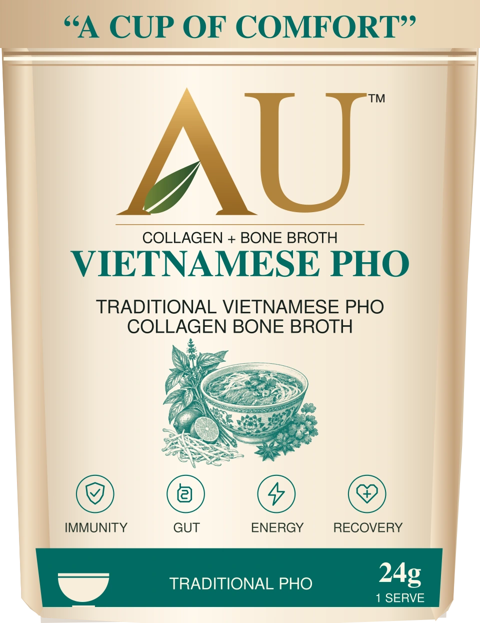 Vietnamese Pho AU Collagen + Bone Broth pouch