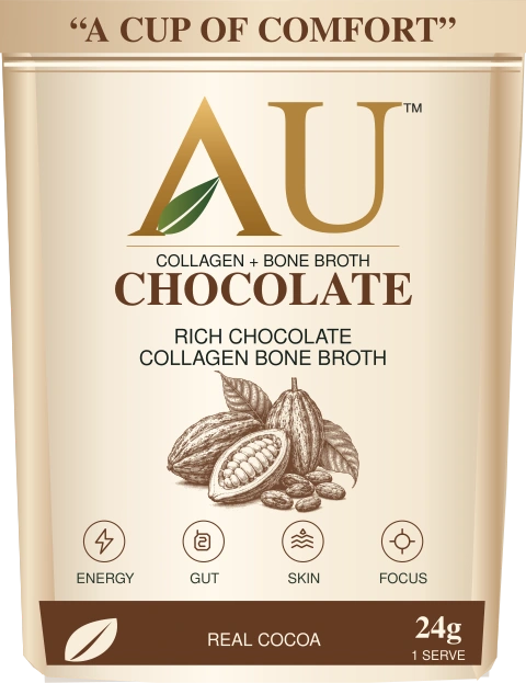AU Chocolate Collagen Bone Broth pouch